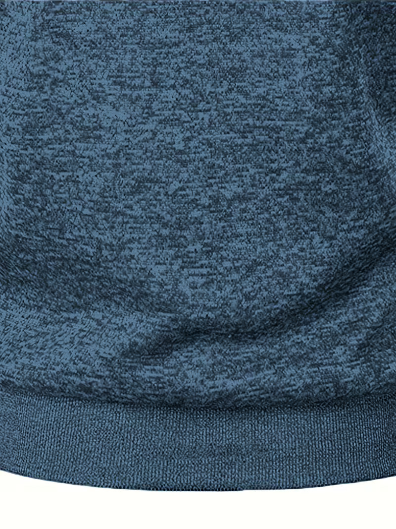 Men's Textured Zip-Up Hooded Jacket