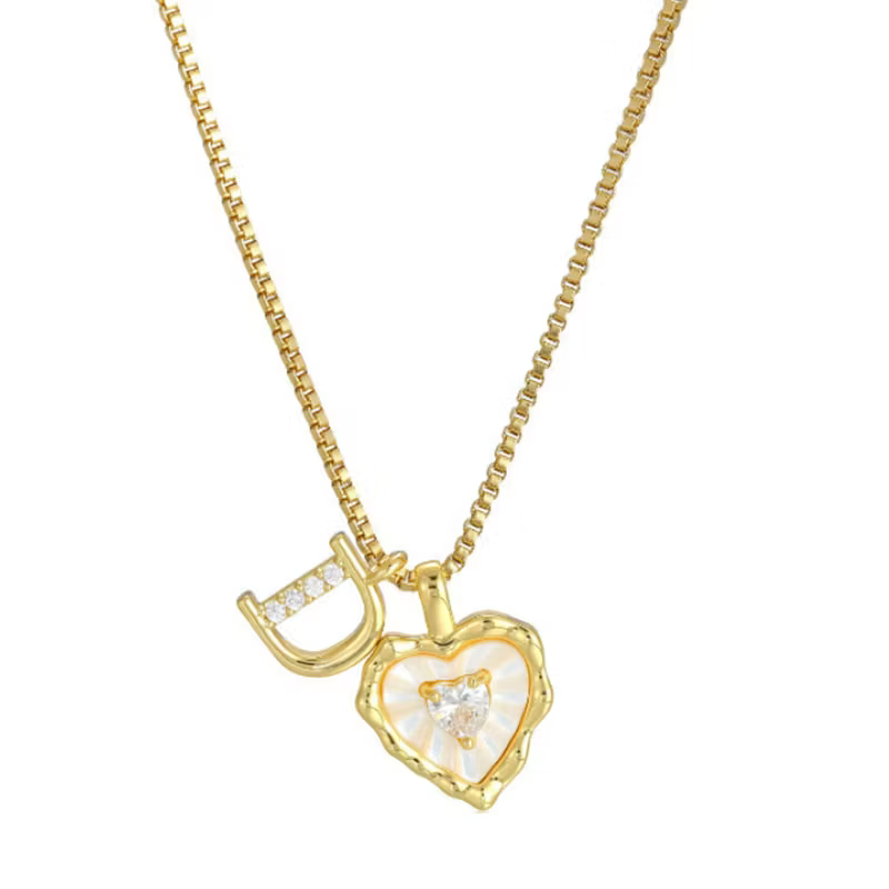 Women's Personalised Heart Initial Necklace