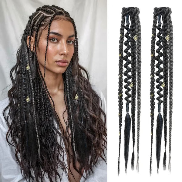 Women's Bohemian Decorative Clip-In Hair Braids