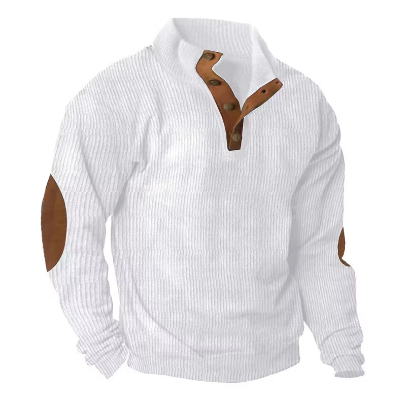 Men's Stand Collar Long Sleeve Pullover