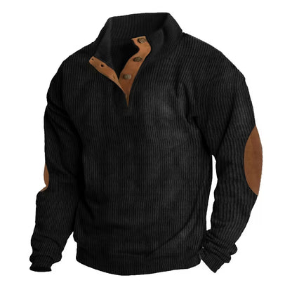 Men's Stand Collar Long Sleeve Pullover