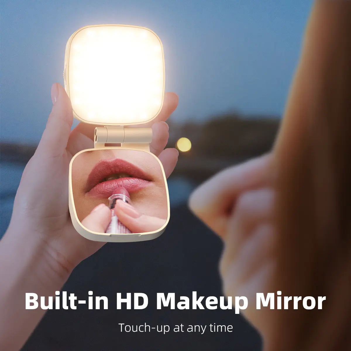 Magnetic 360° Selfie Light & Makeup Mirror
