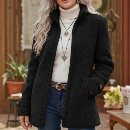 Women's Sherpa Fleece Zip-Up Jacket