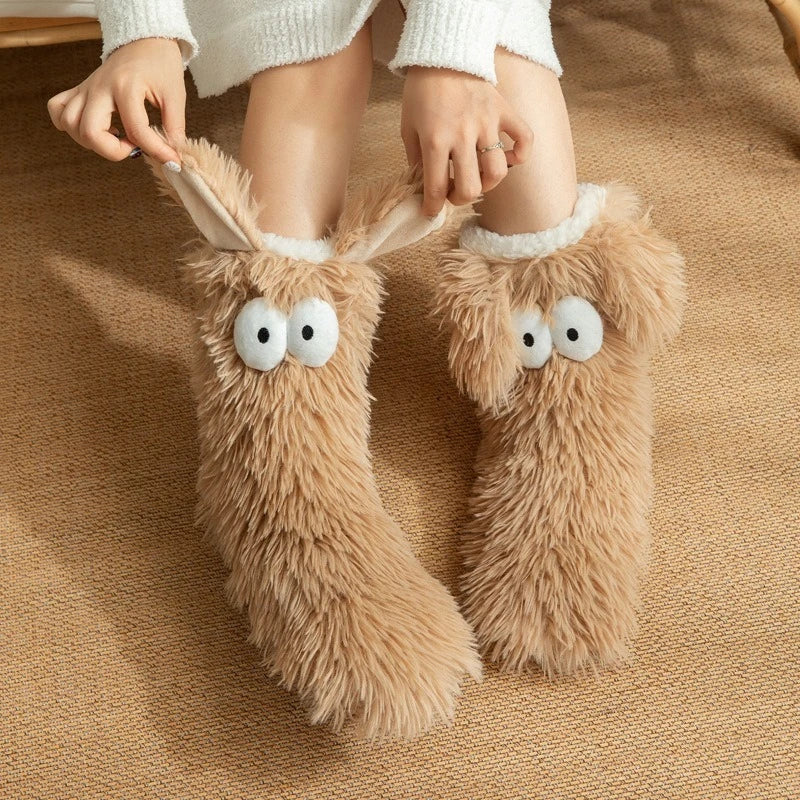 Cosy Fluffy Puppy Slipper Socks