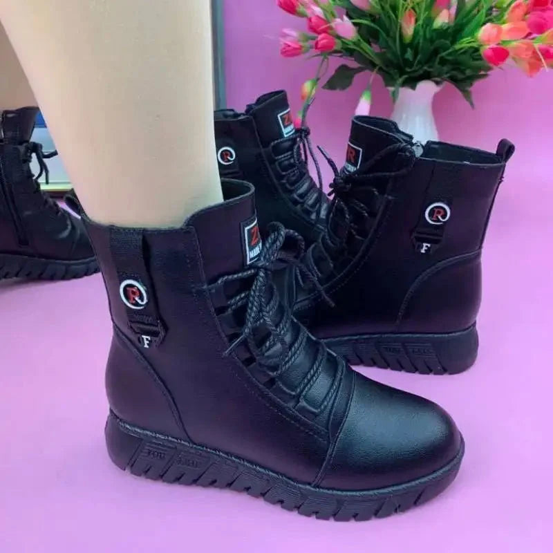 Women's Lace-Up Side Zip Winter Ankle Boots