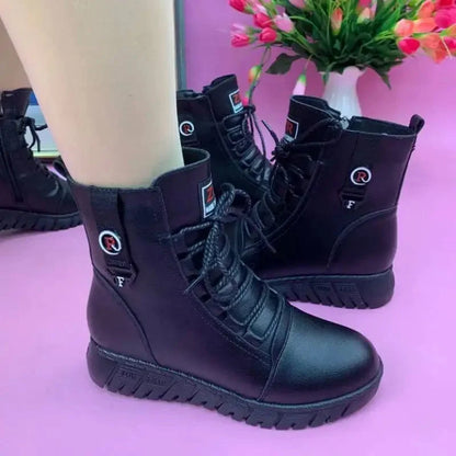 Women's Lace-Up Side Zip Winter Ankle Boots