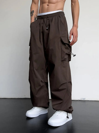 Men's Relaxed Fit Cargo Parachute Trousers