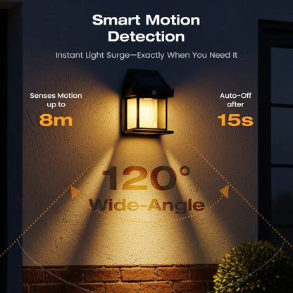 Outdoor Solar Wall Light with Motion Sensor