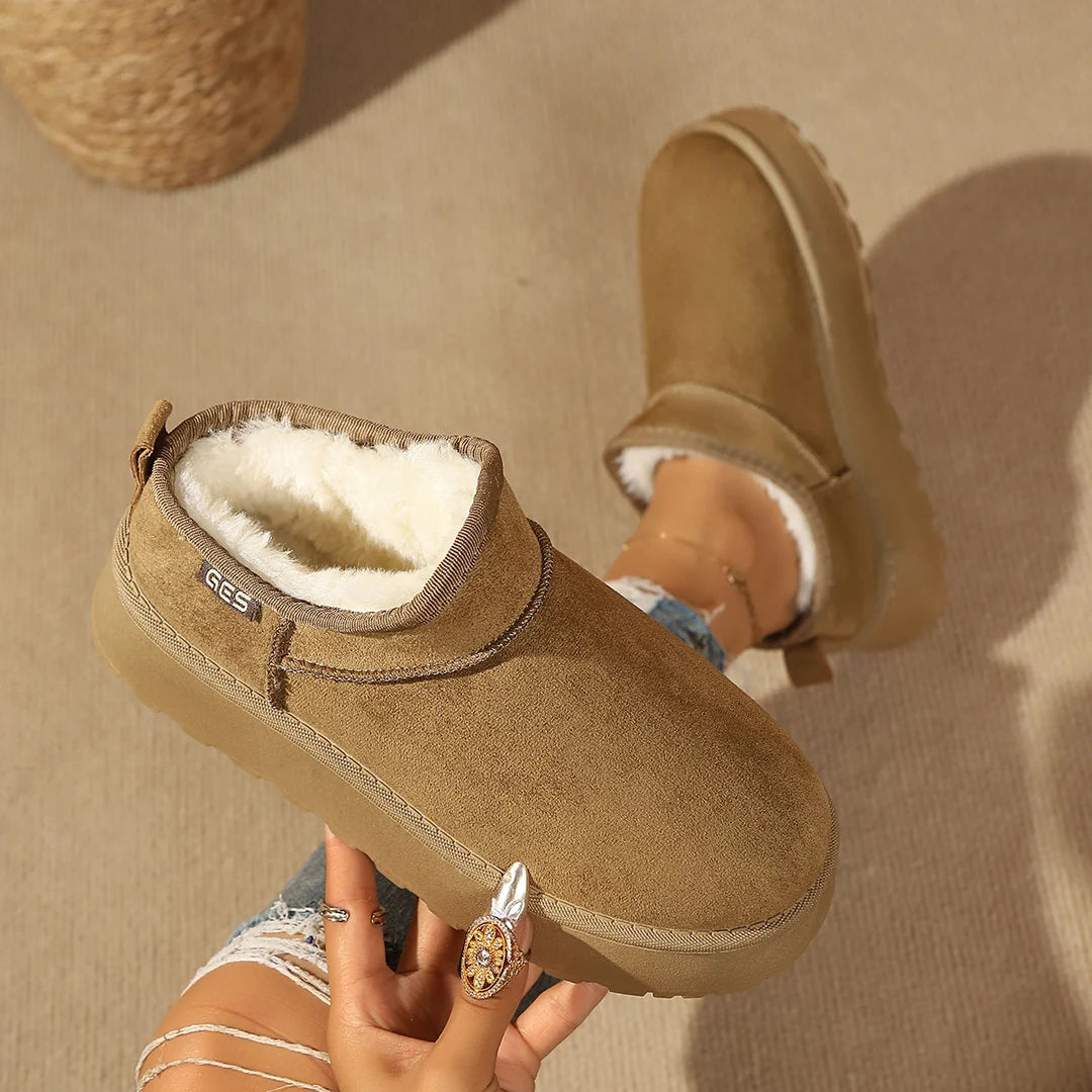 Women's Fleece-Lined Platform Ankle Boots