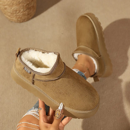 Women's Fleece-Lined Platform Ankle Boots