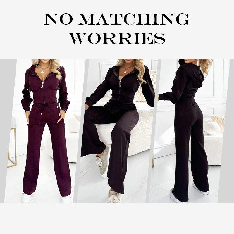 Women's Relaxed Two Piece Tracksuit Set