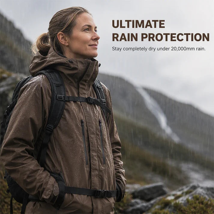Women's Oversized Bubble Hem Rain Jacket