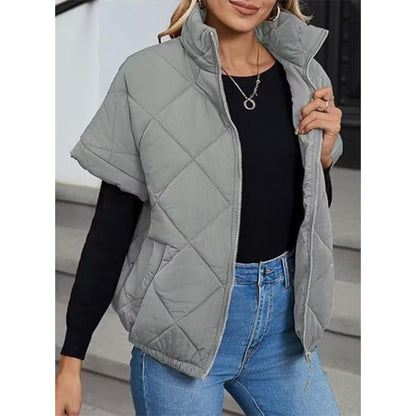 Women's Quilted Short Sleeve Padded Jacket