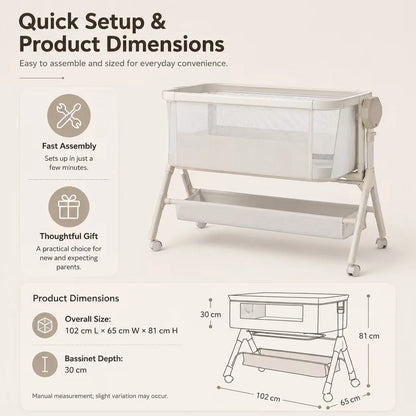 Automatic Rocking Bedside Baby Bassinet