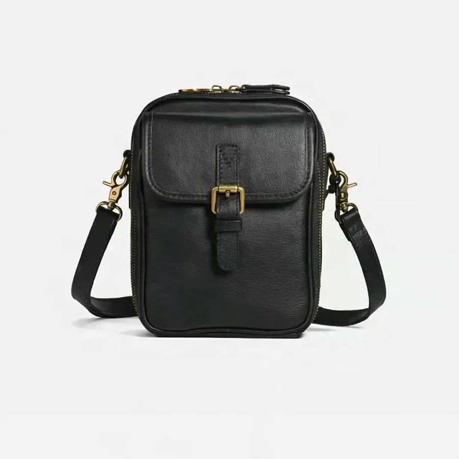 Women’s Compact Leather-Look Crossbody Handbag