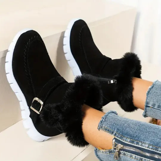 Women's Plush-Lined Platform Winter Boots