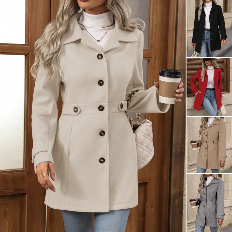 Women's Tailored Single-Breasted Coat