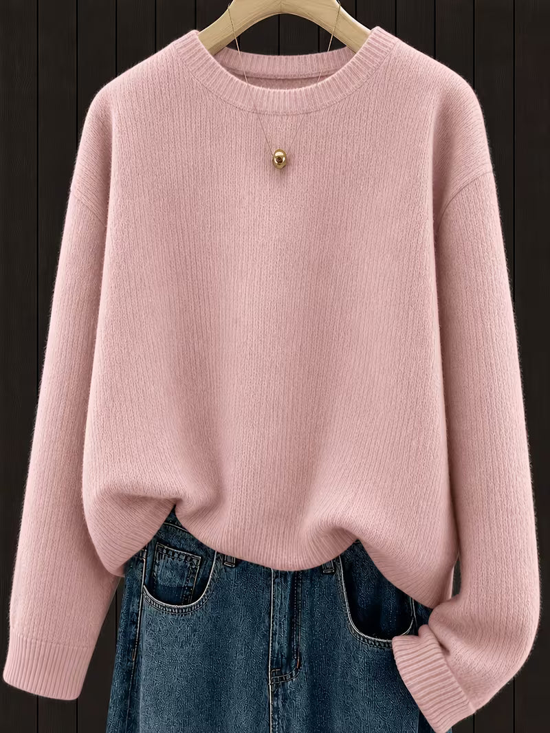 Women's Relaxed Crew Neck Knit Jumper