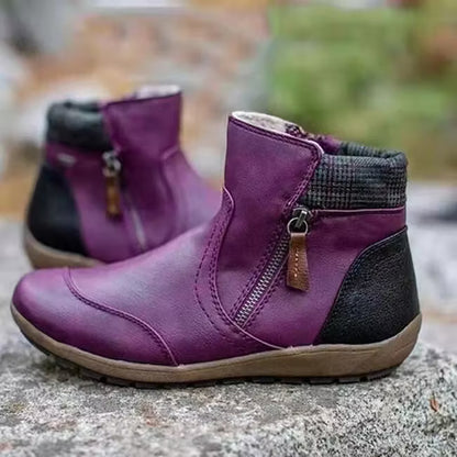 Women's Vintage Side-Zip Ankle Boots