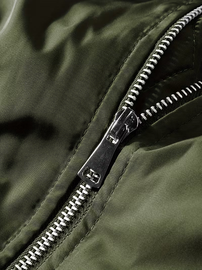 Men's Casual Zip-Up Bomber Jacket