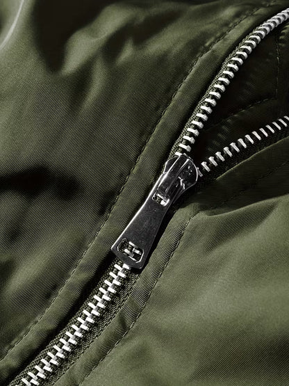 Men's Casual Zip-Up Bomber Jacket