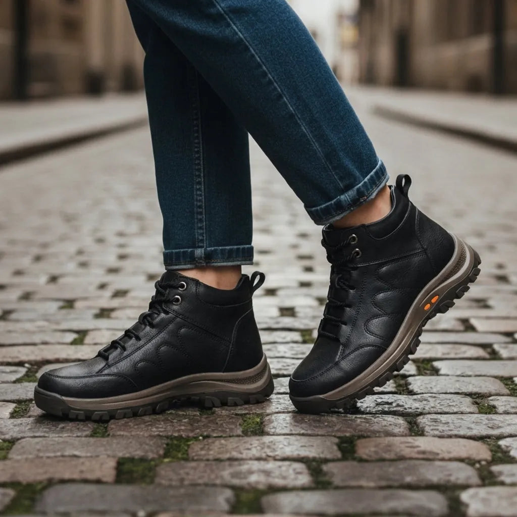 Men's Wide-Fit Lace-Up Walking Shoes