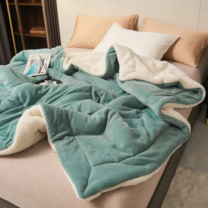 Double-Layer Velvet & Fleece Blanket