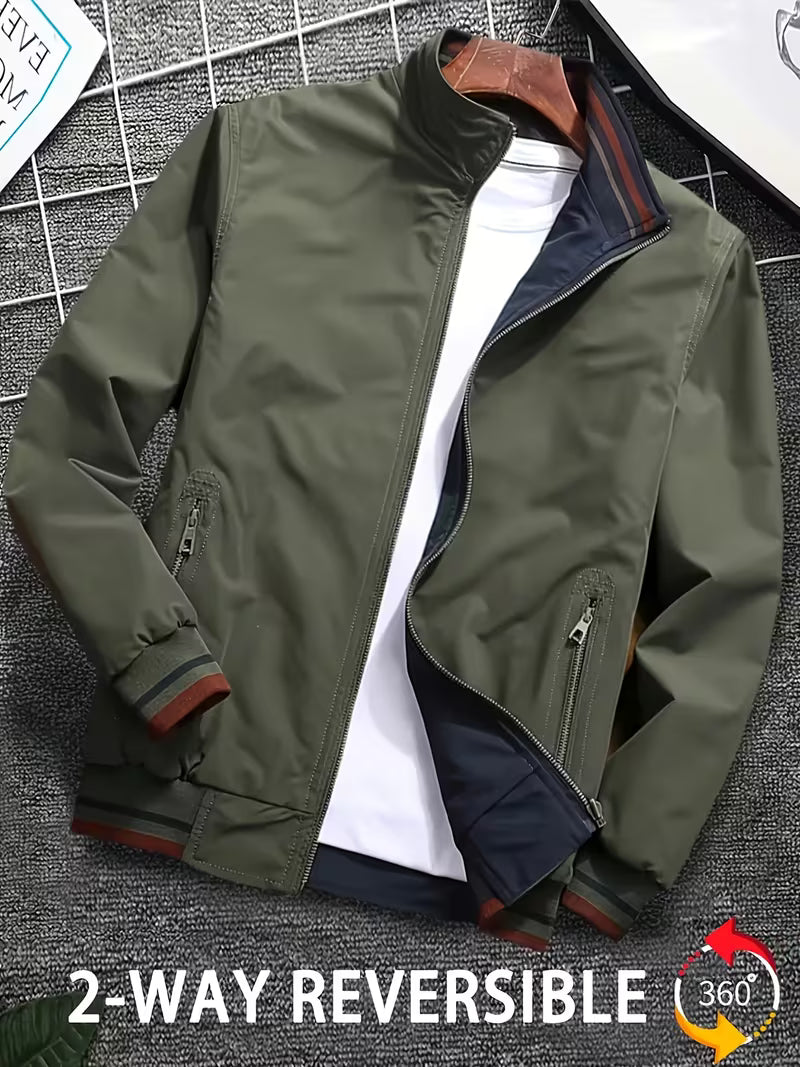 Men's Reversible Stand Collar Jacket