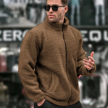 Men's Double-Sided Fleece Zip-Up Jacket