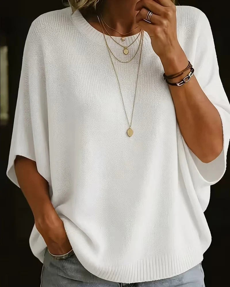 Women's Loose Crew Neck Pullover