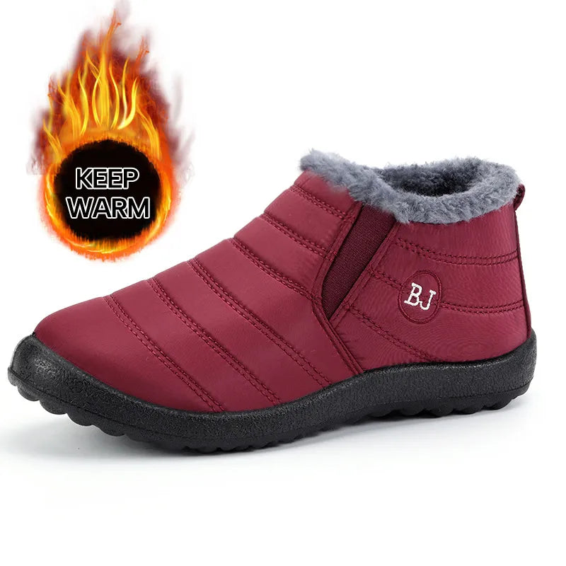Women's Plush-Lined Winter Ankle Boots