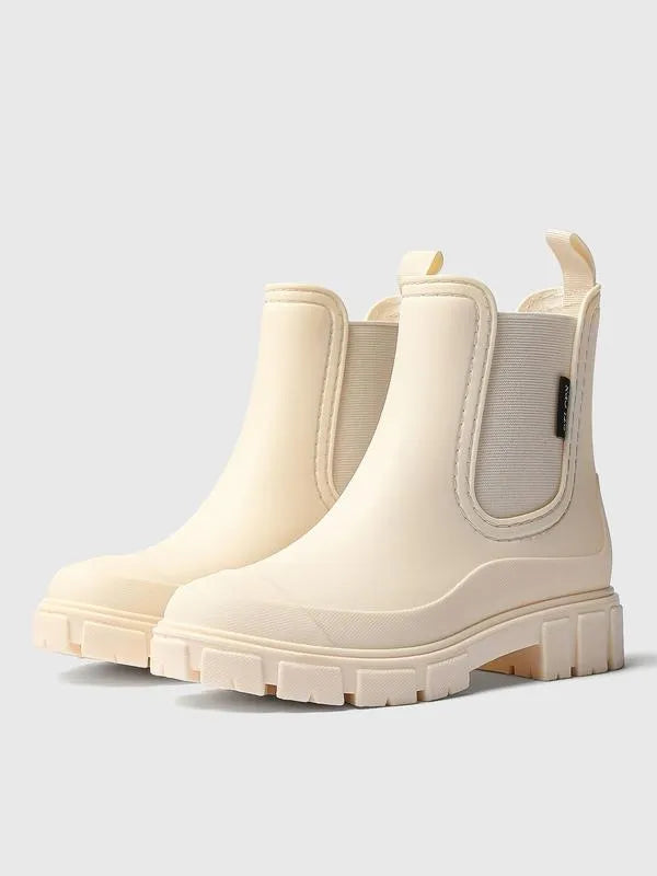 Women's Embossed Slip-On Rain Shoes