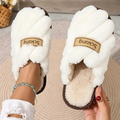 Women's Cosy Braided Plush Slippers