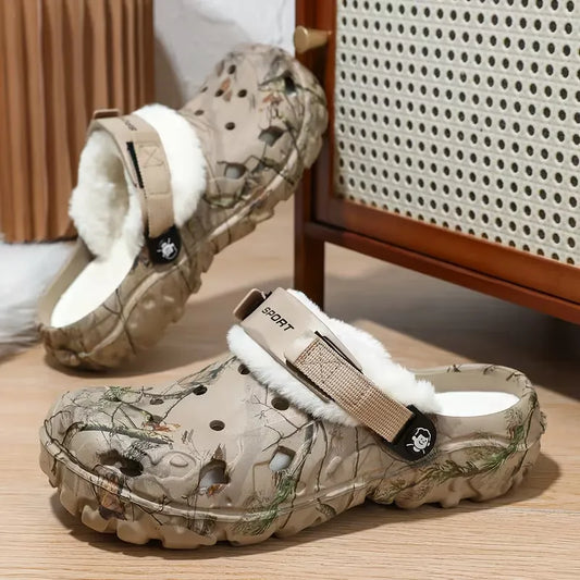 Men's Cosy Outdoor Fleece-Lined Clogs