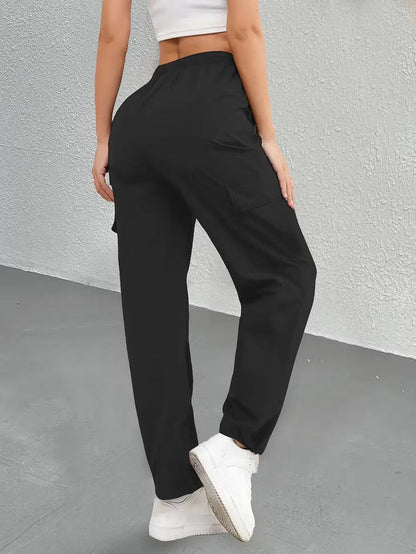 Women’s Straight-Leg Multi-Pocket Cargo Trousers