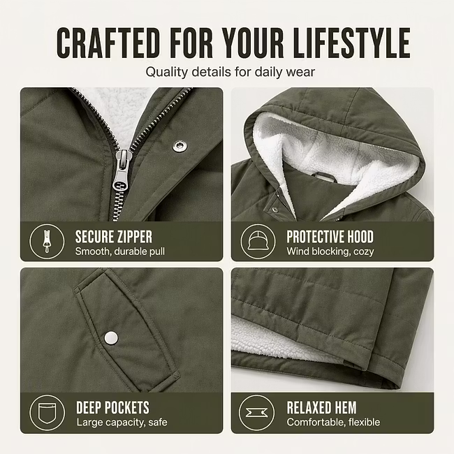 Women's Stud Detail Hooded Jacket