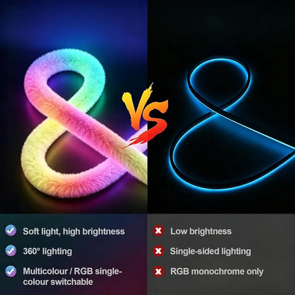 RGB Faux Fur LED Rope Light