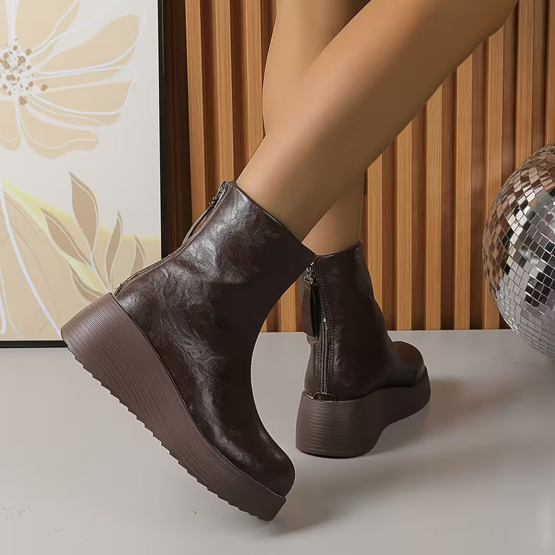 Women's Platform Wedge Ankle Boots