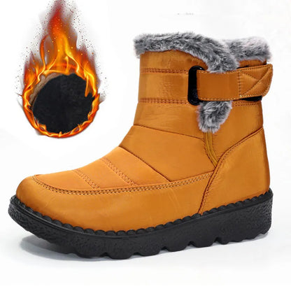 Women's Plush-Lined Slip-On Winter Boots