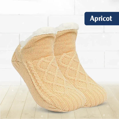 Fleece-Lined Indoor Slipper Socks