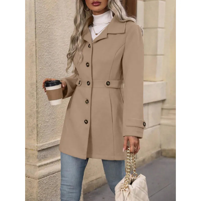 Women's Tailored Single-Breasted Coat