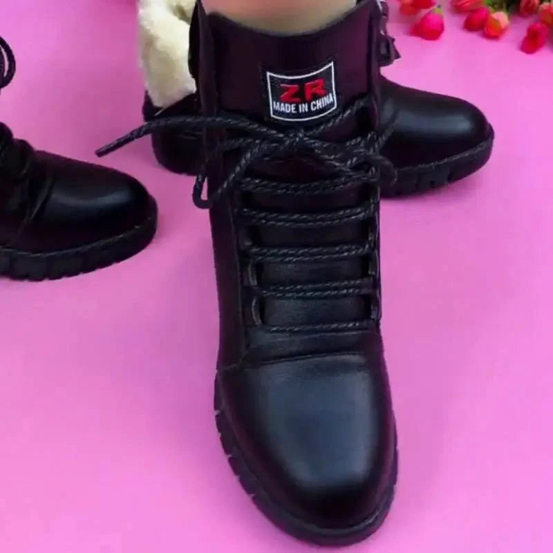 Women's Lace-Up Side Zip Winter Ankle Boots