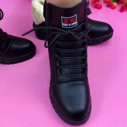 Women's Lace-Up Side Zip Winter Ankle Boots