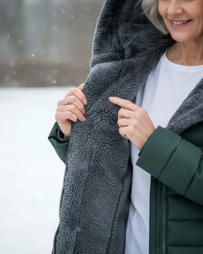 Women's Quilted Fleece Lined Winter Jacket