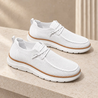 Men's Textured Knit Lace-Up Shoes
