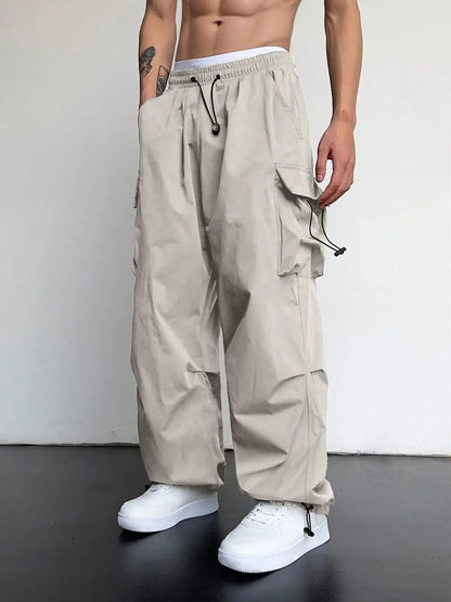 Men's Relaxed Fit Cargo Parachute Trousers