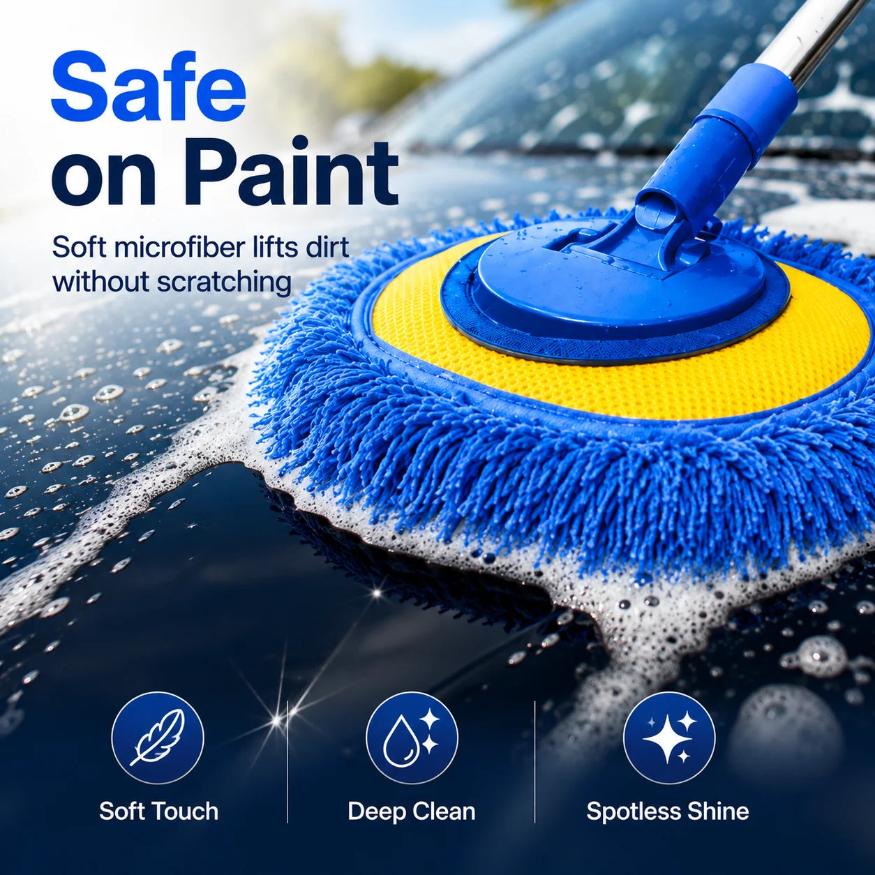 Telescopic Microfibre Car Wash Mop