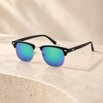 Classic Browline Square Sunglasses