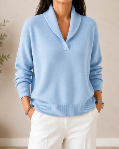 Women's Relaxed V-Neck Knit Jumper