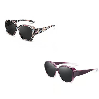 Polarised Round Cat-Eye Sunglasses